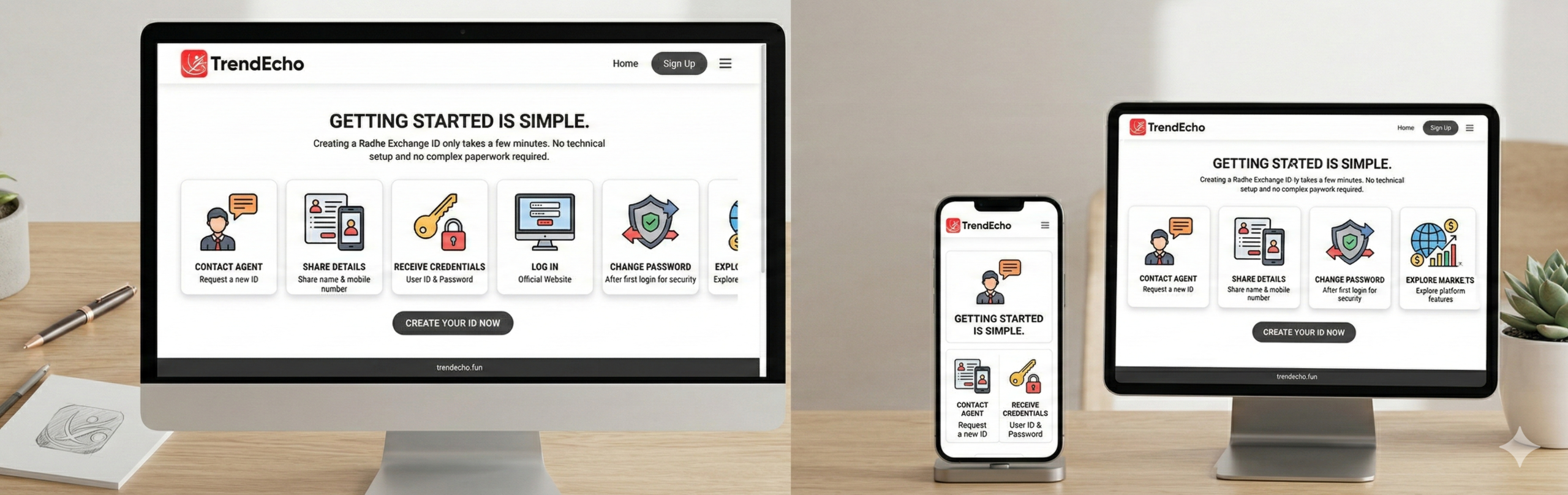 How to get the Radha exchange id