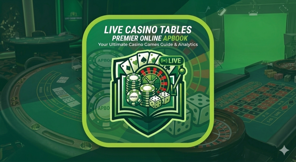 Apbook casino games section featuring live dealer tables and interactive card games