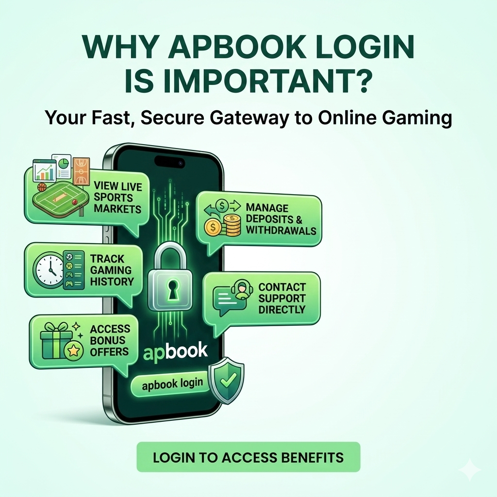 Apbook login dashboard providing access to live sports markets, gaming history tracking, bonus offers, and secure deposit and withdrawal management.