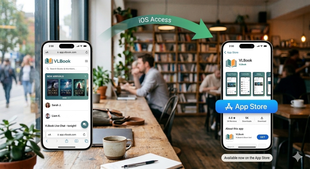 VLBook iOS access guide for iPhone and iPad users via mobile browser